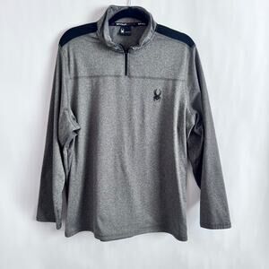 SPYDER ACTIVE MENS 1 /4 ZIP LONG SLEEVE PULLOVER JACKET LIGHTWEIGHT FLEECE LINED